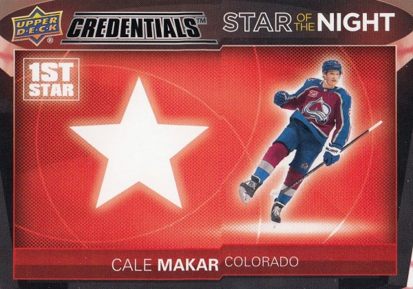 insert karta CALE MAKAR 21-22 Credentials 1st Star of the Night číslo 1S-9